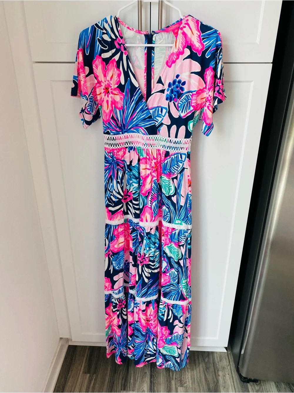 bright flowy dresses *adds to prom wishlist* , a bright flowy dress with cascading floral details in the perfect yellow color! Of course this style is a must-have!, We cant wait to shop with you, book your